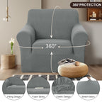 U-NICE HOME Stretch Recliner Chair Cover Armchair Slipcover, Grey