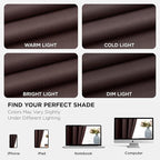 Joydeco Blackout Curtains 63 Inch Length 2 Panels Set, Thermal Insulated Long Curtains& Drapes 2 Burg, Room Darkening Grommet Drapes for Living Room Bedroom Window (W52 x L63 Inch, Chocolate)