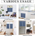RYB HOME Cafe Blackout Curtains 24 inch Length, RV Curtains for Camper Windows, Mini Short Small Insulating Light UV Blocking Privacy Half Window Tiers, Width 29 by Length 24, Stone Blue, 2 Panels