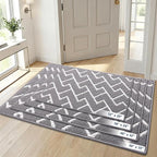 OLANLY Front Door Mat, Non-Slip Rubber Backing, Dirt Resistant and Absorbent, Washable, Easy to Clean Low-Profile Indoor Doormat for Back Door, Entryway, Inside Entrance, 32x20, Grey