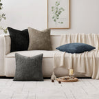 MIULEE Decorative Couch Throw Pillow Covers 18x18 Inch Navy Blue 2 Pack
