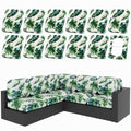 hyha 12Pcs Patio Cushion Covers, Stretch Outdoor Couch Cushion Covers