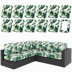 hyha 12Pcs Patio Cushion Covers, Stretch Outdoor Couch Cushion Covers