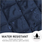 Easy-Going Oversized Recliner Cover Reversible Couch Cover Sofa Cover for Living Room Water Resistant Furniture Protector with Elastic Straps for Pets Dog (Oversized Recliner, Navy/Navy)