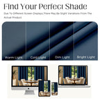 CUCRAF Navy Blue Blackout Curtains 84 inch Length 2 Panels Set, Rod Pocket Room Darkening Drapes for Bedroom Living Room, Insulated Thermal Light Blocking Window Curtain (W52 x L84 Inch)