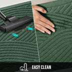 HIYARD Sturdy Front Door Mat, Absorbent Muddy Dirt Resist Welcome Door Mats Outdoor Indoor, Stain and Fade Resistant, Non-Slip Backing Entry Mat Low Profile Doormat for Entryway, 36×24, Green