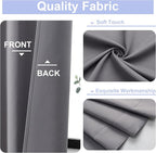 Simplebrand Ava Light Grey Blackout Curtains for Bedroom, 72 Inch Length, 2 Panels, Privacy Thermal Insulated Rod Pocket Curtains for Patio, French Door, W40 x L72 Inch