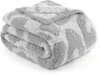 Bedsure Leopard Throw Blanket for Couch, Knit Fall Blanket - Super Soft, Cozy & Warm, GentleSoft, Breathable & Lightweight for Bed & Sofa, Grey, 50x60 Inches