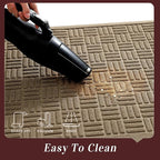 Mibao Front Door Mat Indoor Outdoor Entrance, Dirt Trapping Waterproof All-Season, All-Weather Doormat, Non-Slip Durable Natural Rubber Low Profile Easy Clean Patio Entrance Mat, 36" x 24", Beige