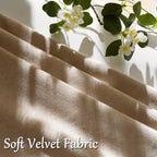 GIGIZAZA Taupe Velvet Pillow Covers 22x22 Decorative Pillows Pack of 2