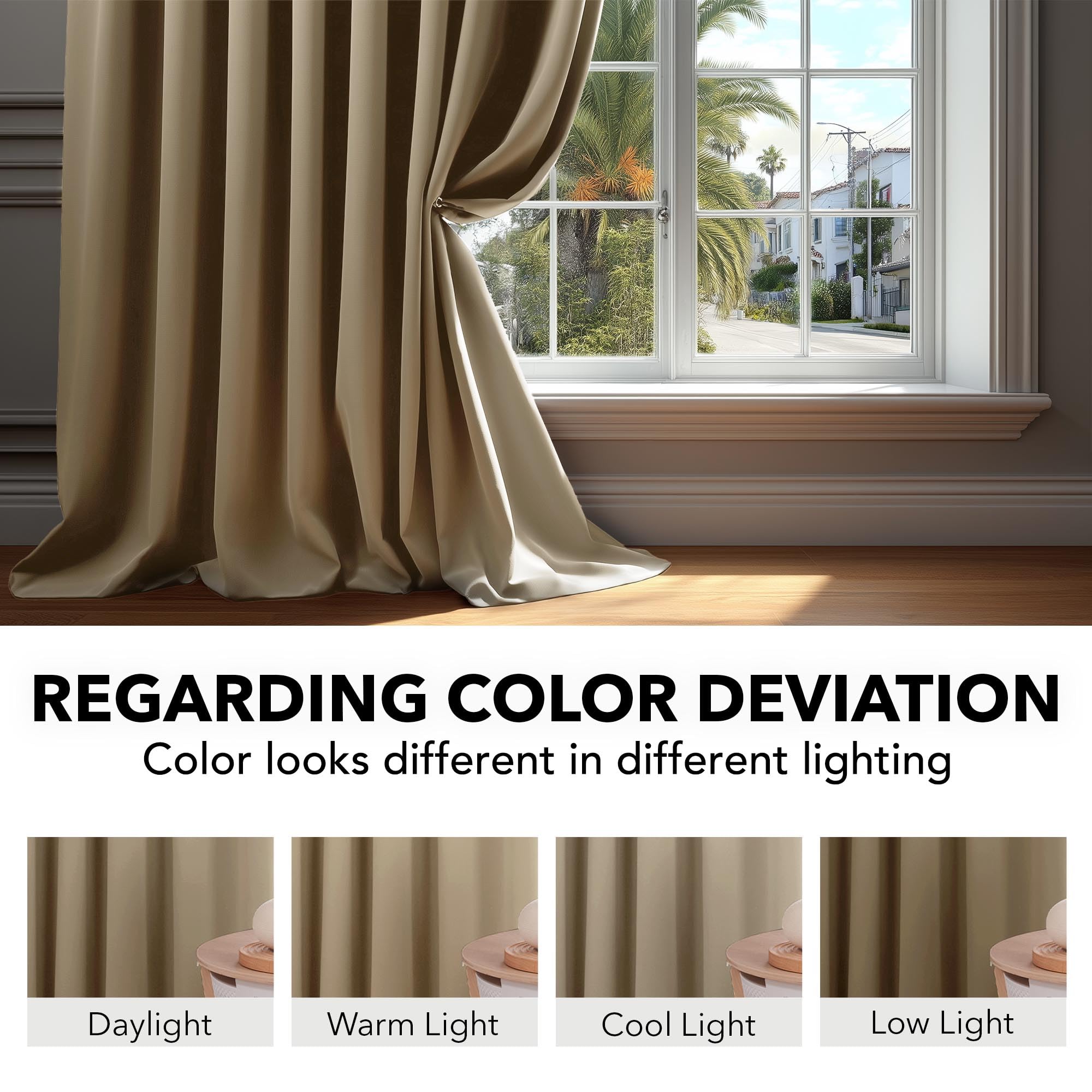 Deconovo Blackout Curtains for Bedroom, Living Room Curtains 63 Inches Long