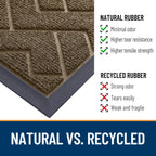 OLANLY Front Door Mat Outside 29.5x17, All-Season Absorbent Rubber Doormat