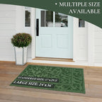 Green Leaves Outdoor Indoor Entrance Doormats, Absorbent Durable Heavy Duty Welcome Front Door Mat,Thick Natural Rubber Back,Easy Clean Entryway Mat 23x35 Inch, Low Profile