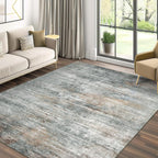 BEIMO Area Rugs 10x14 for Living Room, Grey Brown Washable Abstract Rug