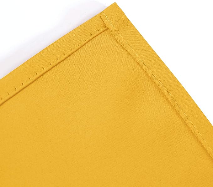 LEMOMO Yellow Thermal Blackout Curtains/38 x 54 Inch/Set of 2 Panels Room Darkening Curtains for Bedroom