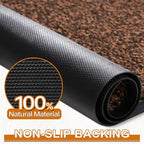 Mibao Super Absorbent Front Door Mat, 60" x 36", Non-Slip Washable Indoor Doormats, Low Profile Entryway Rug Outdoor, Dirt Resistant Welcome Mats for Front and Back Door Entrance, Brown