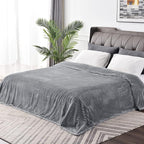 BEDELITE Fleece Throw Blanket for Couch – 3D Ribbed Jacquard Soft and Warm Decorative Fuzzy Blanket – Cozy, Fluffy, Plush Lightweight Gray Throw Blankets for Bed, Sofa, 84x90 inches