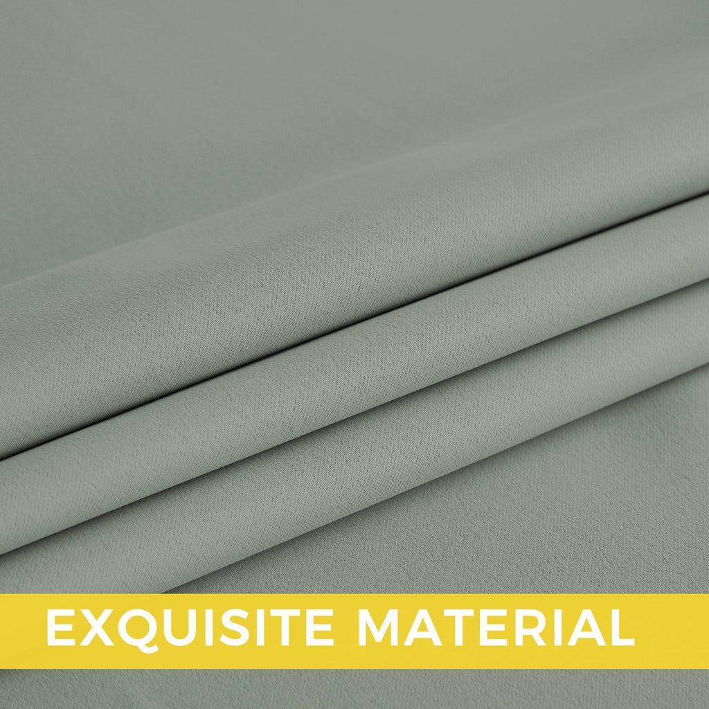 NICETOWN Room Darkening Draperies Curtains Panels, 2 Panels Sage Green W52 x L90