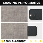 MIULEE 100% Blackout Linen Curtains for Bedroom 42 x 84 Inch Greige 2 Panel