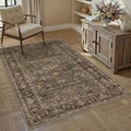WondRg 3x5 Dark Brown Vintage Area Rug