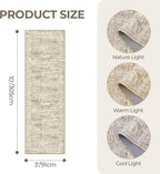 3x10 Runner Rug Non Slip Washable for Entryway, Vintage Hallway Runner for Front Porch, Laundry Room, Bedroom, Abstract Stain Resistant Thin Indoor Kitchen Mats for Floor(3'x10', Brown/Ivory)