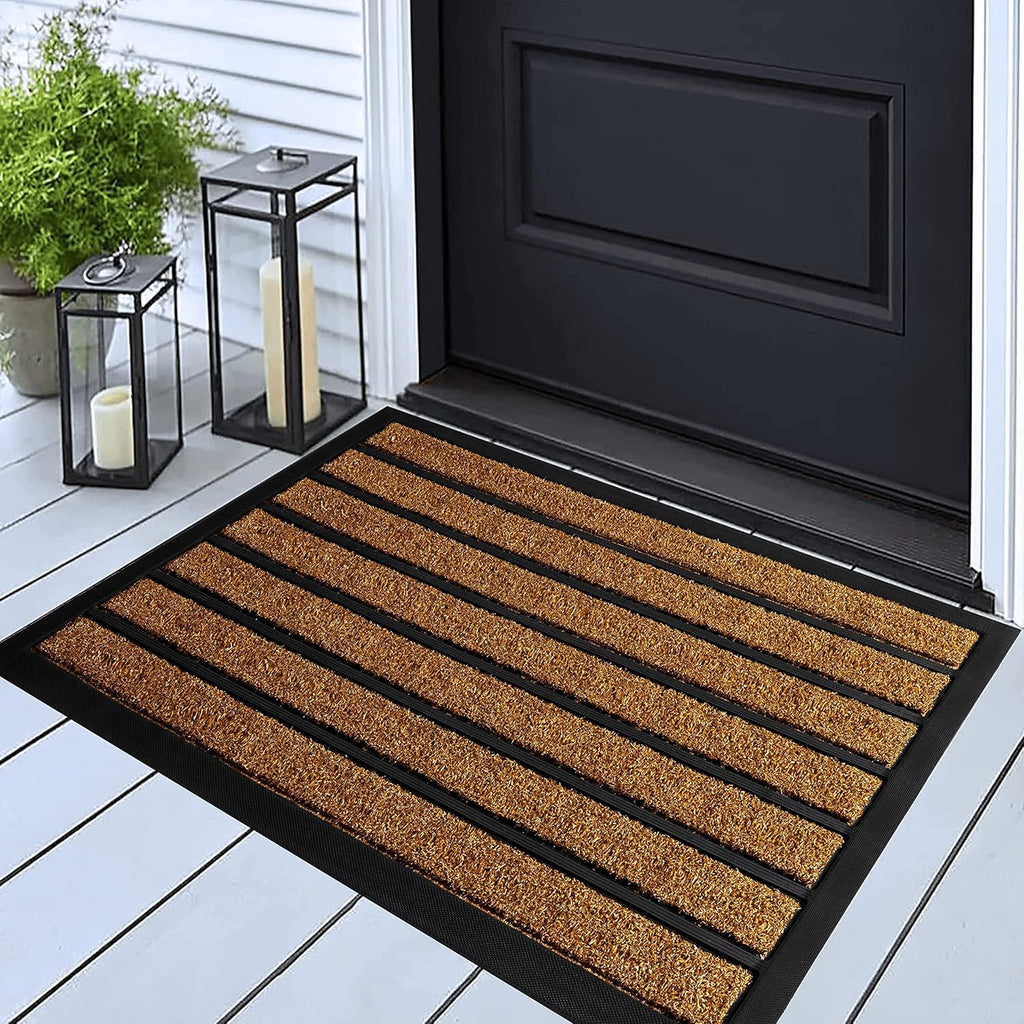 ubdyo Extra Durable Door Mat Outside Entrance (30" x 17", Bright Brown)