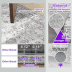 Babovid Grey Area Rug 6x9 for Living Room Bedroom