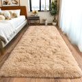 Pionblank Fluffy Runner Rugs for Bedroom 2x6, Camel