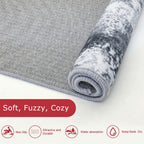 KOZYFLY Abstract Entryway Rug 2x3 Washable Door Mat Indoor Multi-Grey
