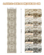Restydon Runners for Hallway 12ft, Non-Slip Long Bathroom Rugs, Brown