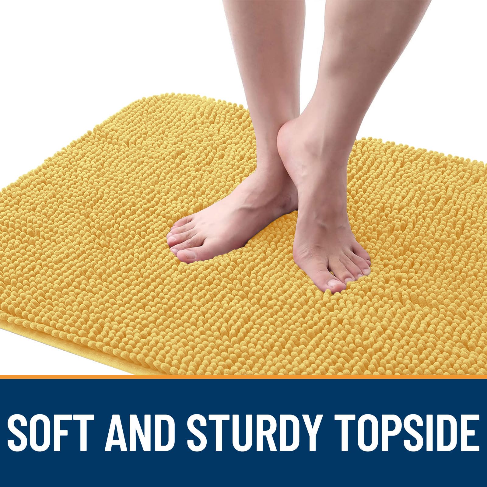 OLANLY Dog Door Mat for Muddy Paws 59x32, Super Absorbent Chenille Mud Mat