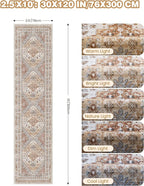 Kitchen Runner Rug Non Slip Washable 2.5x10, Soft Ultra-Thin Entryway Rug Runners for Hallways, Carpet Runner for Living Room,Kitchen, Laundry, Bathroom(Orange,2.5'x10')