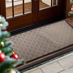 Mibao Front Door Mat Outdoor Entrance, 47" x 24" Heavy Duty Welcome Mat for Outdoor and Indoor, Waterproof Dirt Trapper Doormat, Super Absorbent Indoor Entryway Mat for Patio & Porch - Beige
