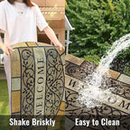 Durable Welcome Door Mats, 24"x36" Heavy-Duty Large Outdoor Mat for Front Door with Non-Slip Rubber Backing for Outside Entry, Garage, Patio, High Traffic Area