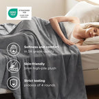 Bedsure GentleSoft Fleece Bed Blankets Large Size Grey - Soft Lightweight Fuzzy Cozy Luxury Oversized King Blanket Microfiber, Room Home Decor Gifts for Women and Men, 120x120 inches