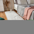 EasyJoy Ultra Soft Fluffy Rugs Faux Fur Rug Chair Cover Seat Pad Fuzzy Area Rug (White, 2x6 ft Rectangle)