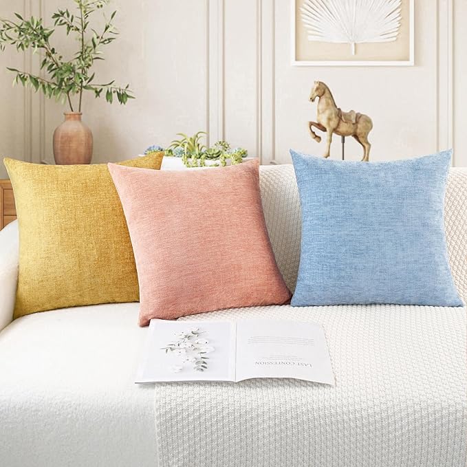 CaliTime Decorative Couch Throw Pillow Covers 20 X 12 Inches Gold