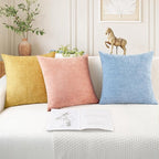 CaliTime Decorative Couch Throw Pillow Covers 20 X 12 Inches Gold