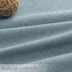 Guken Blue 100% Blackout Curtains 92 Inch Length 2 Panels Set for Living Room Bedroom Back Tab Thermal Insulated Black Out Linen Drapes Room Darkening Window Curtains 92 Inches Long Dusty Blue