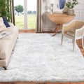 Goolela White Area Rug 10x12 Fluffy Fuzzy Sheepskin Carpet for Living Room Bedroom Furry Faux Fur Shaggy Washable Rectangle