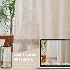 jinchan Belrose Linen Curtains for Bedroom Floral Curtains 84 Inch Length Linen Blend Ivory Embroidered Drapes Farmhouse Flower Patterned Drapes for Living Room Window Treatments Set 2 Panels