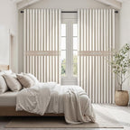 Extra Wide 100 Inch Length Blackout Curtains & Drapes 84 Inches Long 2 Panels Set for Sliding Glass Doors Modern Pleated Linen Blend Heavy Floor to Ceiling Large Window Drapes(100"Wx84"Lx 2 Birch)