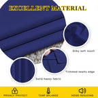 NICETOWN Blackout Window Curtains for Bedroom - Grommet Top Room Darkening Thermal Insulated Solid Vertical Drapes for Flat/Apartment (2 Panels, 46 x 63 Inch, Navy Blue)