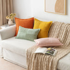 MIULEE Decorative Throw Pillow Covers for Couch 20x20 Inch Mustard Yellow