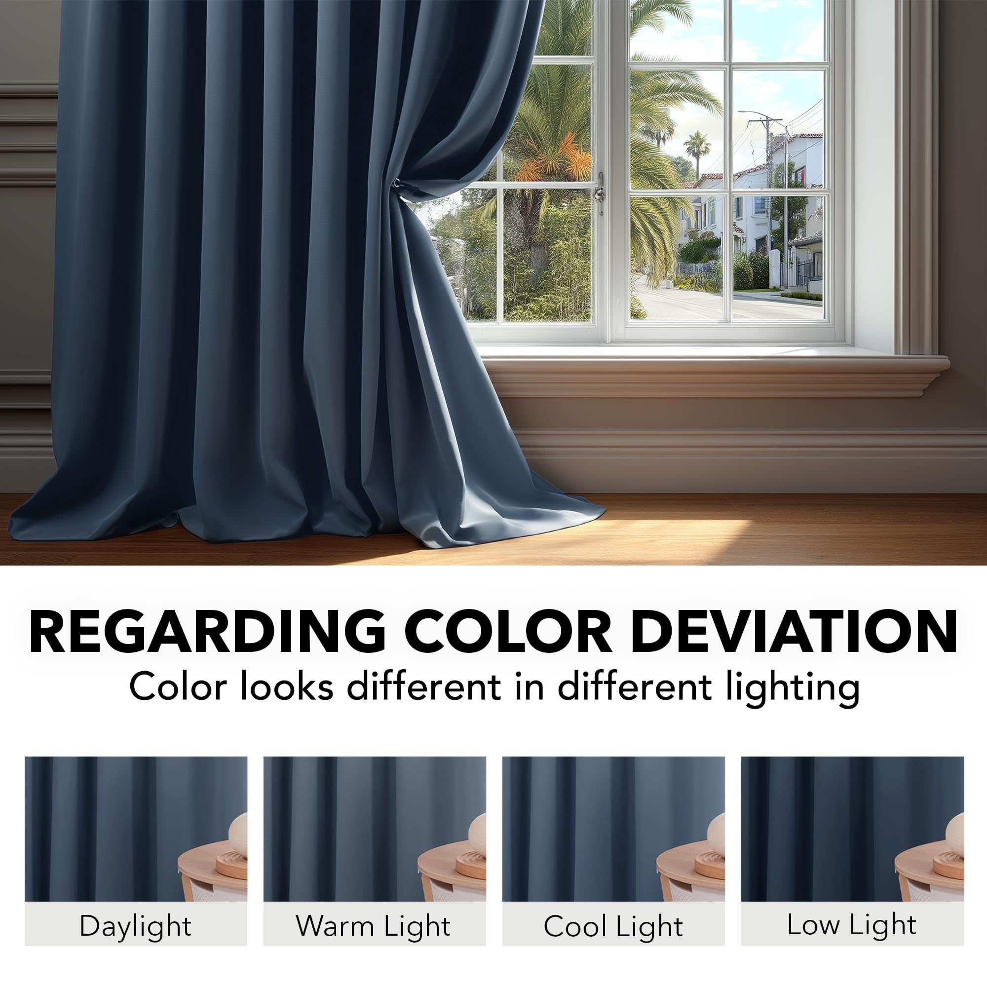 Deconovo Blackout Curtains for Bedroom, Living Room Curtains 72 Inches Long