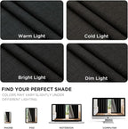 Joydeco Linen Blackout Curtains for Bedroom - 100% Light Blocking 1 Panels, Black Drapes 100" W x 90" L, Thermal Insulated Room Darkening Curtains for Living Room, Rod Pocket & Back Tabs