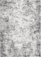 UERMEI 7x9 Area Rug Living Room Rugs - Washable Neutral Modern Abstract Soft Thin Large Rug Indoor Floor No Slip Rug Carpet for Bedroom Under Dining Table Home Office Decor - Grey