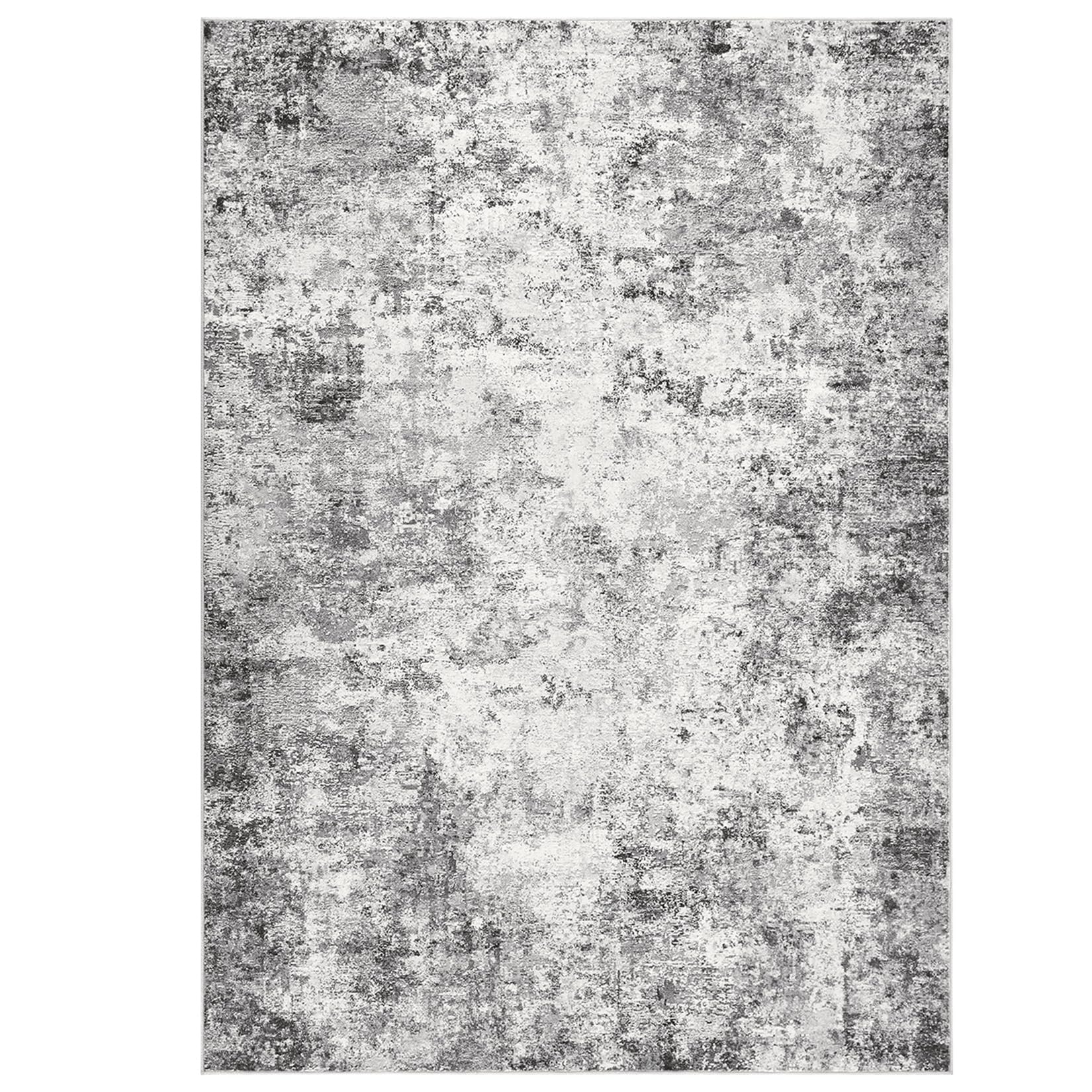 UERMEI 10x12 Area Rug Living Room Rugs - Washable Neutral Modern Abstract Soft Thin Large Rug Indoor Floor No Slip Rug Carpet for Bedroom Under Dining Table Home Office Decor - Grey