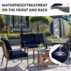 DREAHOTEXTIL 14Pcs Outdoor Cushion Covers, Elastic Patio Cushion Covers