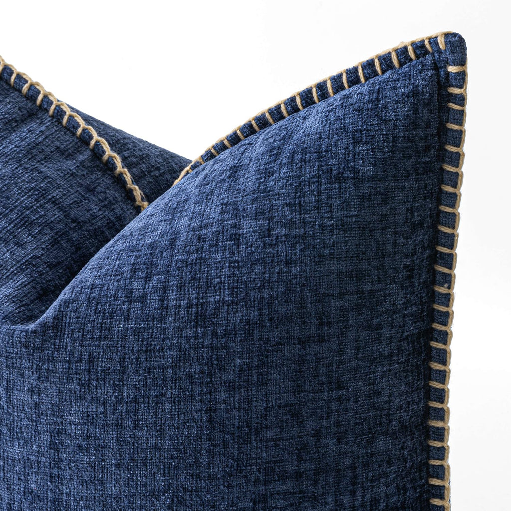 MIULEE Decorative Couch Throw Pillow Covers 20x20 Inch Navy 2 Pack